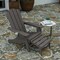 Merrick Lane Ridley HDPE Adirondack Chair with Cup Holder and Pull Out Ottoman, All-Weather HDPE Indoor/Outdoor Lounge Chair